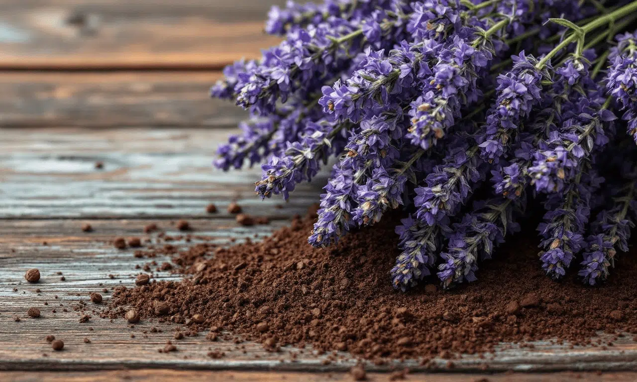 How to use coffee grounds and banana peels for healthy lavender