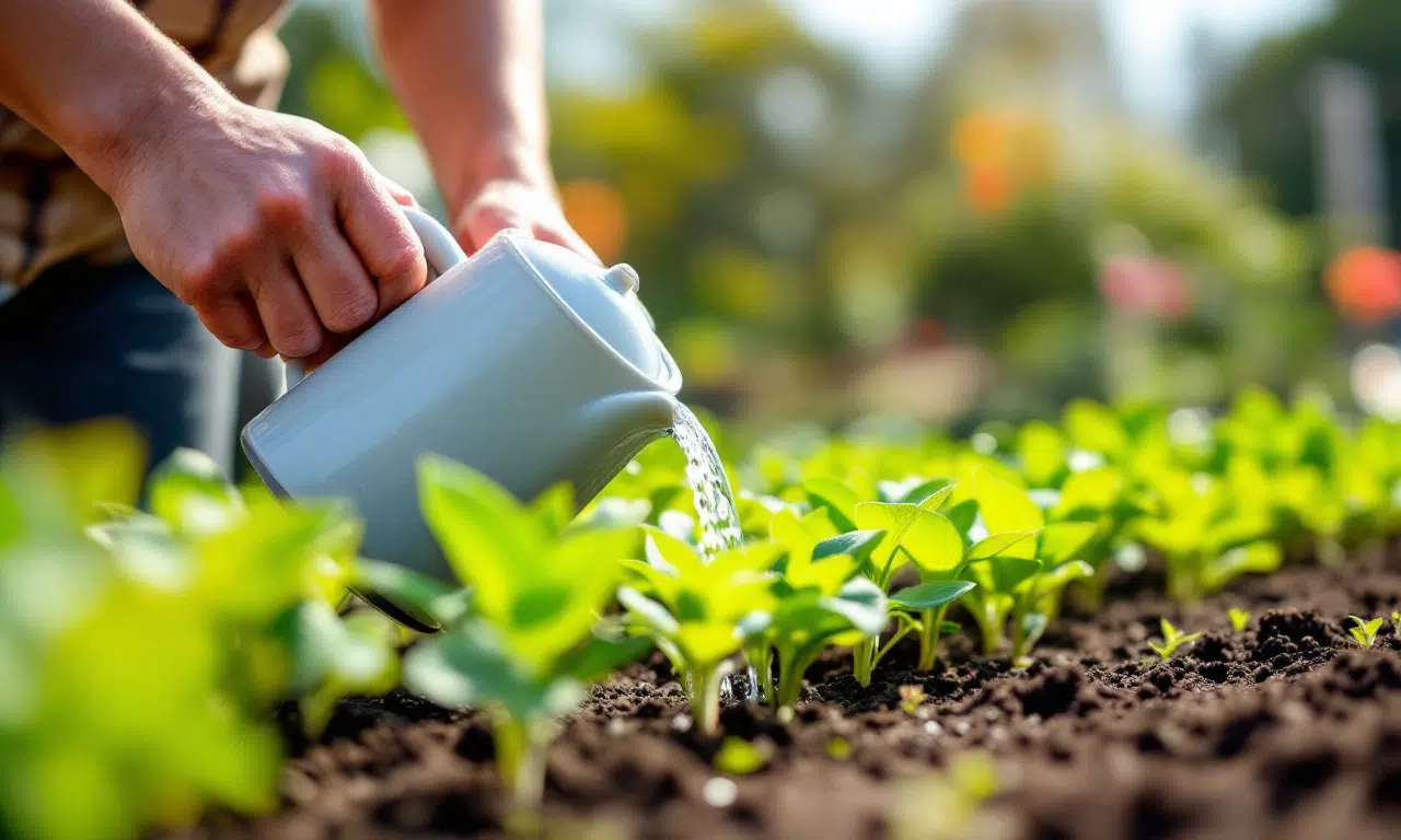 How often should you water your seedlings in late spring?
