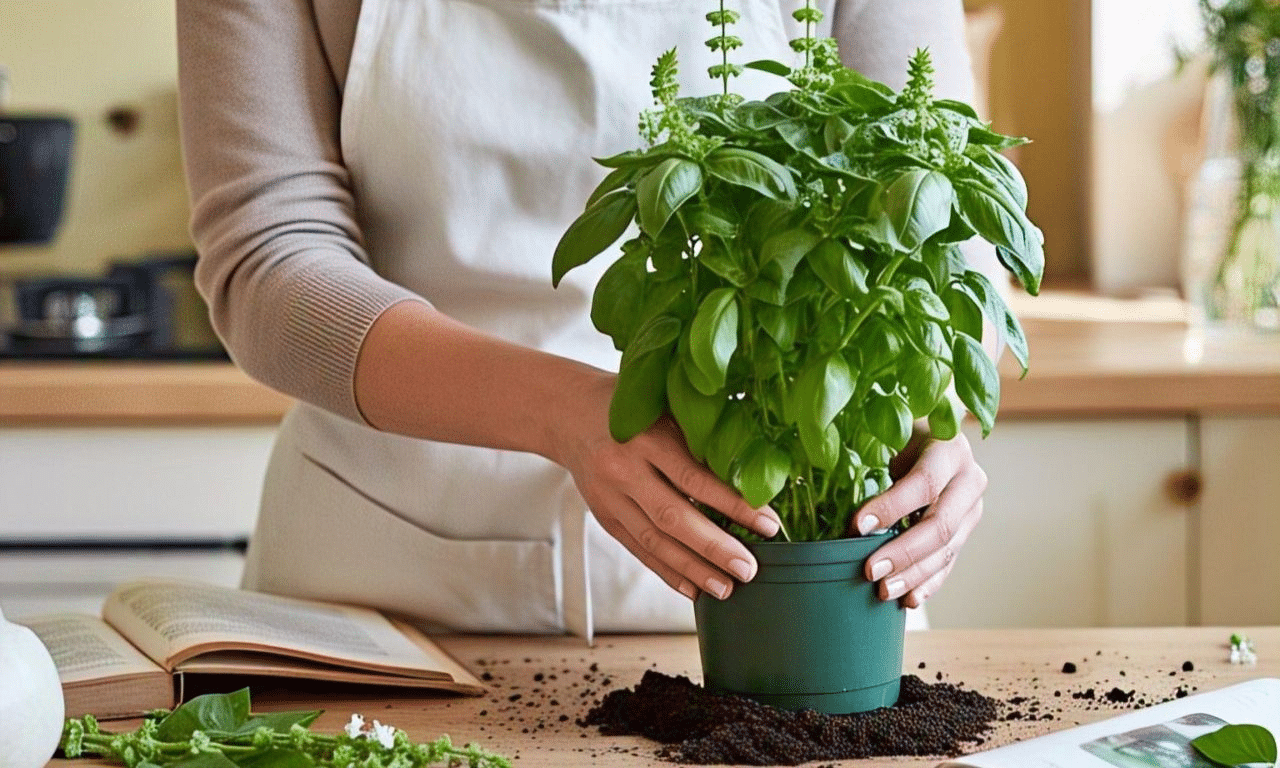 The secret to turning supermarket basil into a lush herb plant